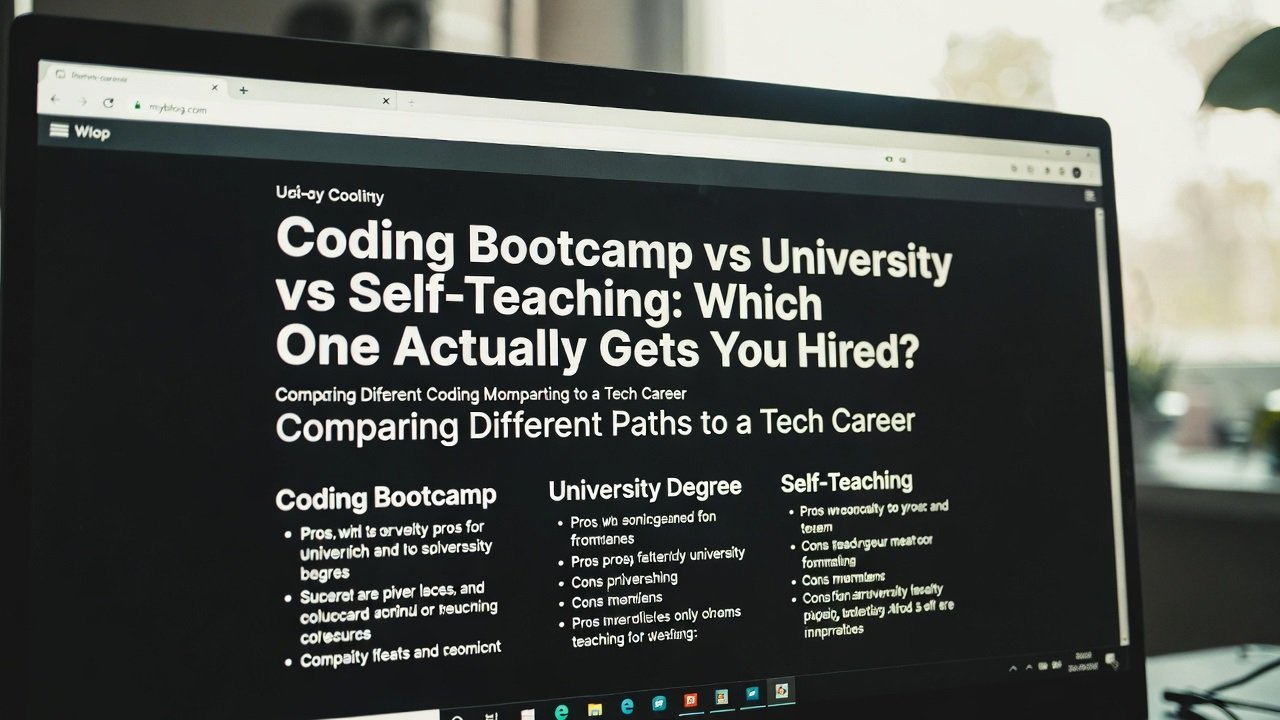 Coding Bootcamp vs University vs Self-Teaching: Which One Actually Gets You Hired?
